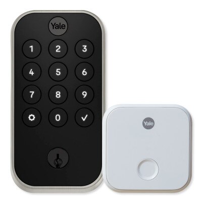 Yale Pro 2 Keyed Pushbutton Keypad Lock, Bluetooth with Wi-Fi Connect Bridge, Satin Nickel